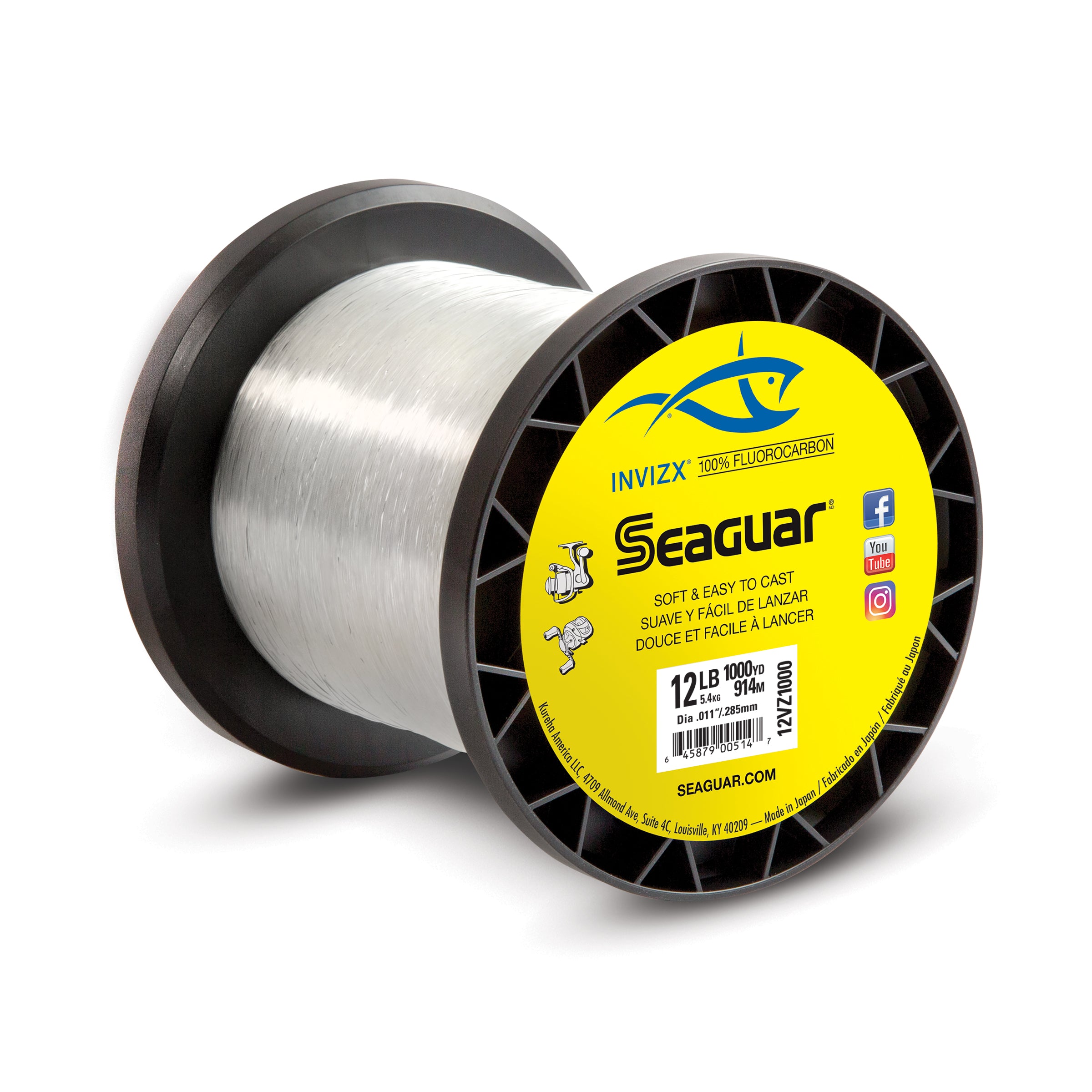 Seaguar InvizX Fluorocarbon Line 1000 12lb