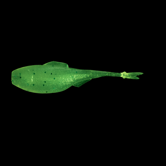 6th sense Micro Fiction Shad 1.5" Algae Glow