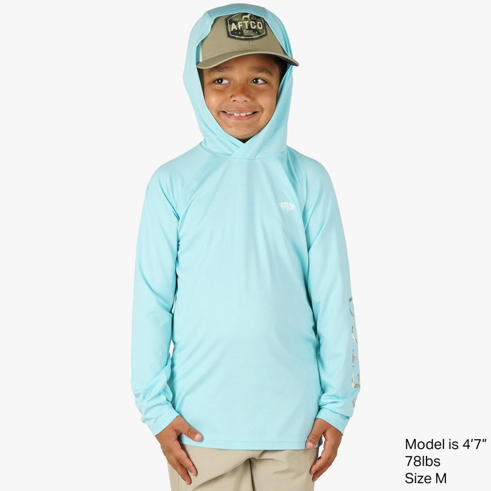 Aftco Youth Samurai Hooded Long Sleeve Performance Shirt