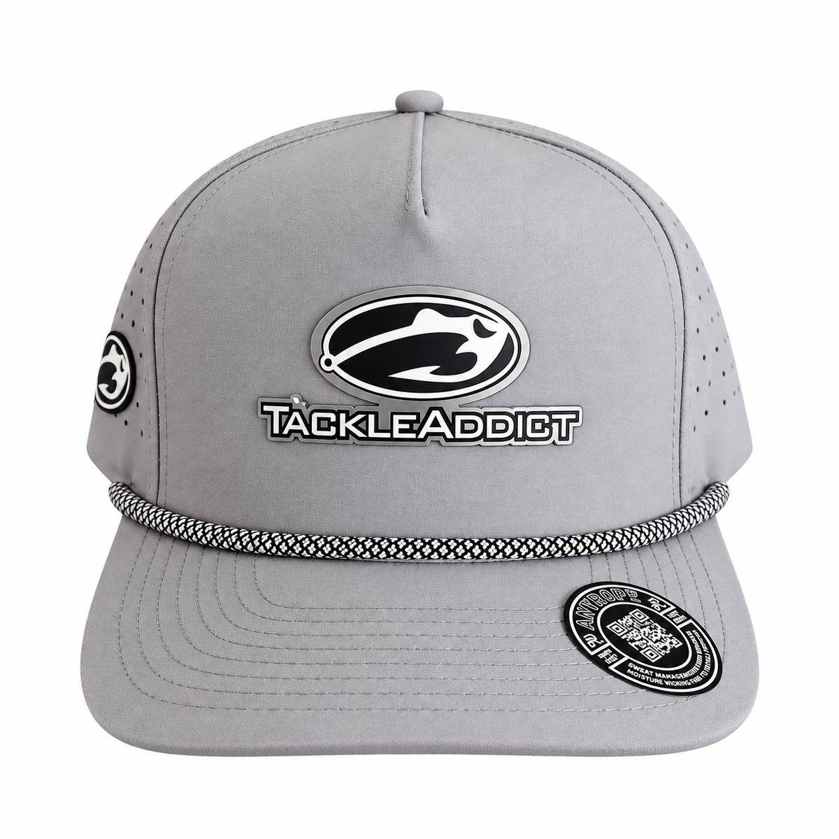 Tackle Addict Hat All Gray with Black Logo