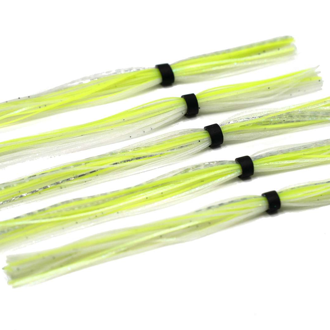 6th Sense Silicone Jig Skirt Chartreuse White Flash