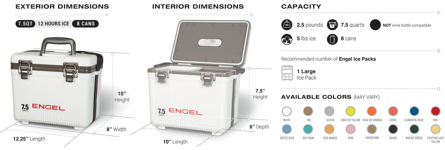 Engel Original 7.5 Quart Live Bait Drybox/Cooler