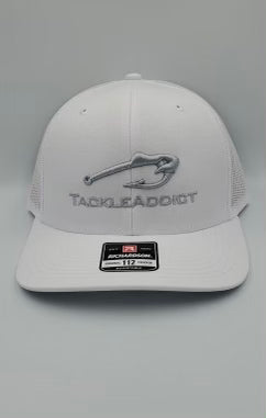 Tackle Addict 3D Embroidered Logo Hats Silver