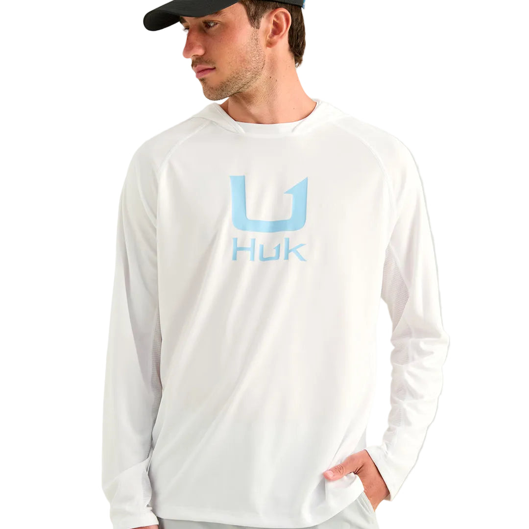 Huk Icon Performance Hoodie White 2