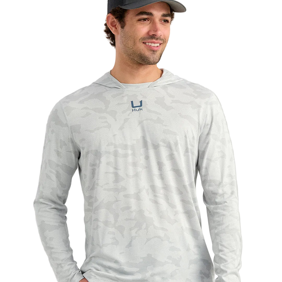 Huk A1A Pro Sun Hoodie Seagull Camo