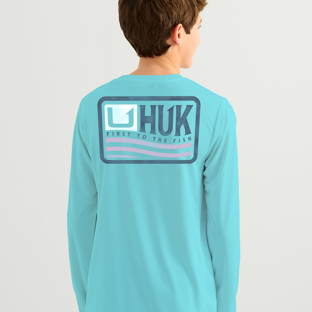 HUK Kids Pursuit Performance Crew Caicos