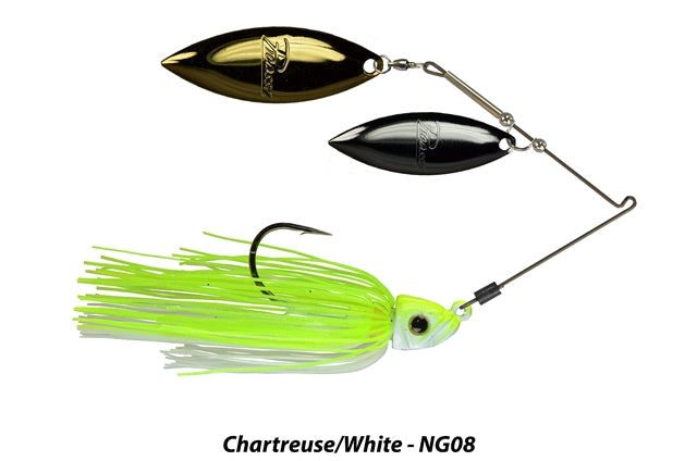 Picasso Titanium Pro Double Willow Spinnerbait Chartreuse White