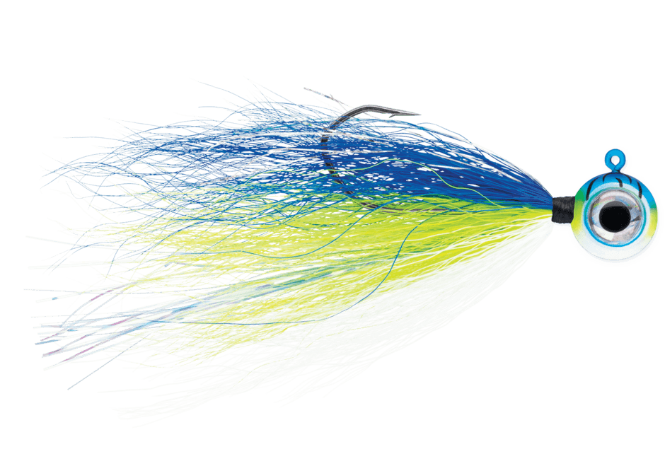 VMC Moon Tail Jigs Blue Fire UV 3 8oz