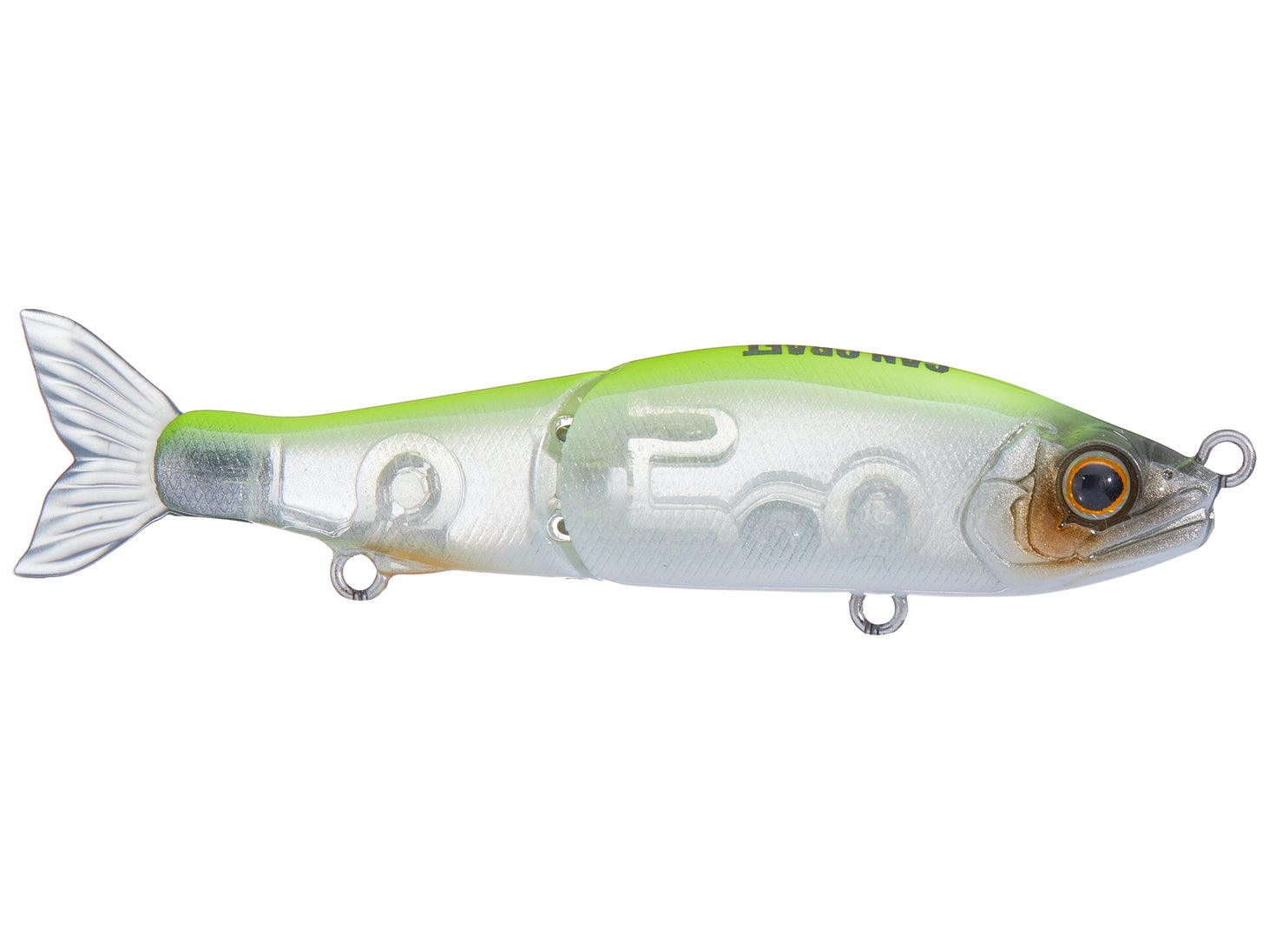 Gancraft Jointed Claw 70 #8 Clear Head Chartreuse Sinking