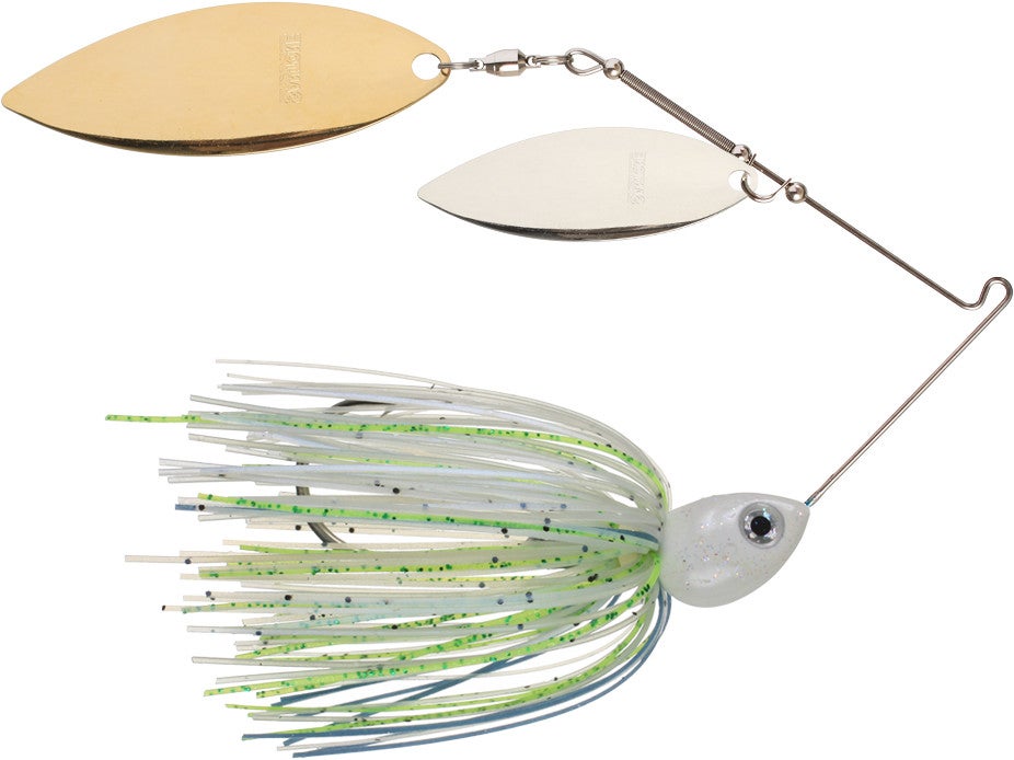 Santone Lures Pretender Double Willow Spinnerbait Blue Herring - DBL Wil Slv Gld