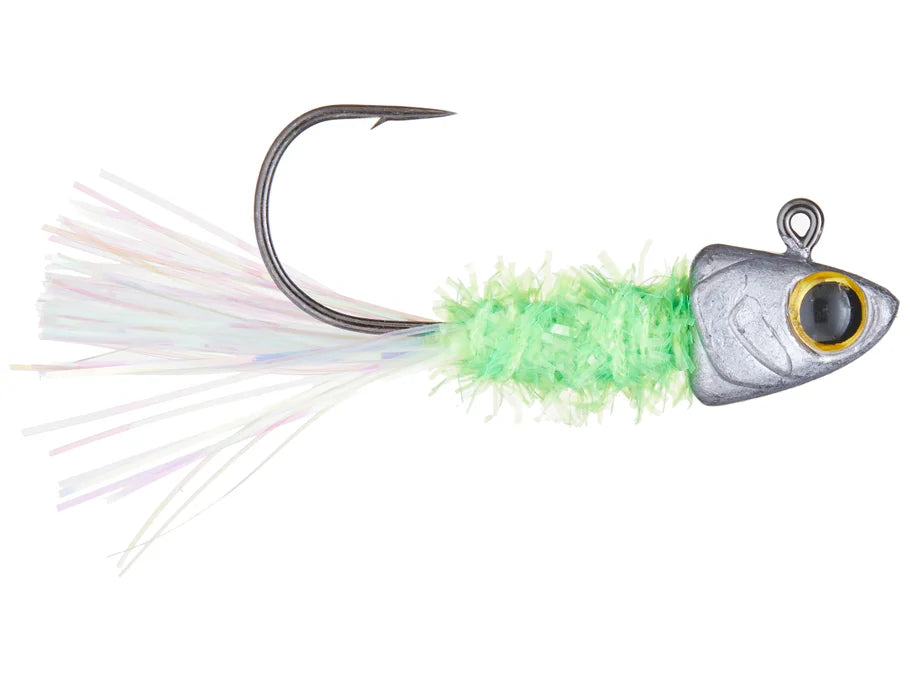 6th Sense Spangle Tinsel Jigs Chartreuse Minnow 1