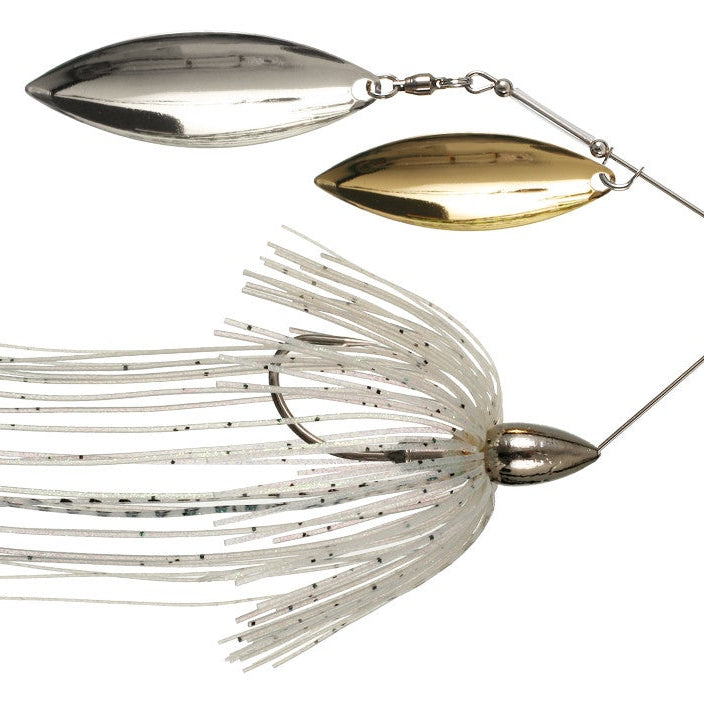 War Eagle Double Willow Spinnerbait Nickel Frame Green Shad