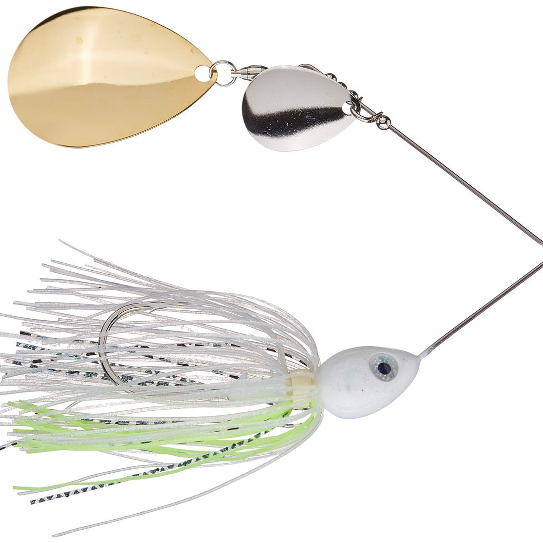Santone Lures Pretender Double Colorado Spinnerbait Mean Green - DBL Colorado Nkl Gld