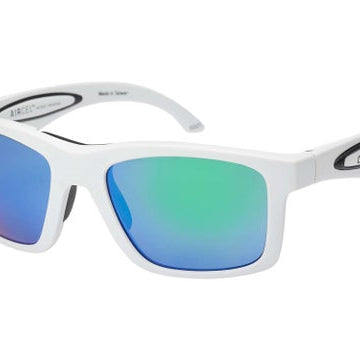 Amphibia Lotus Sunglasses Matte White Blue Storm
