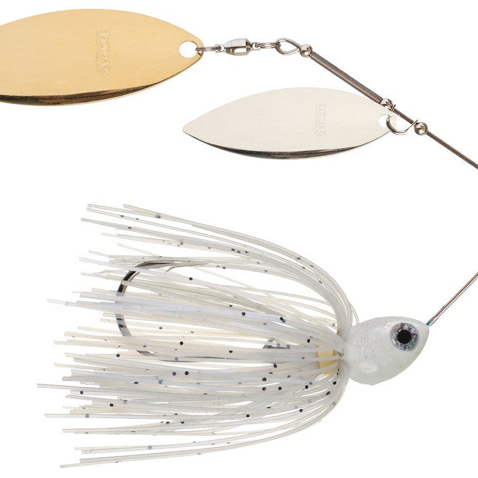 Santone Lures Pretender Double Willow Spinnerbait Blue Crystal - DBL Wil Slv Gld