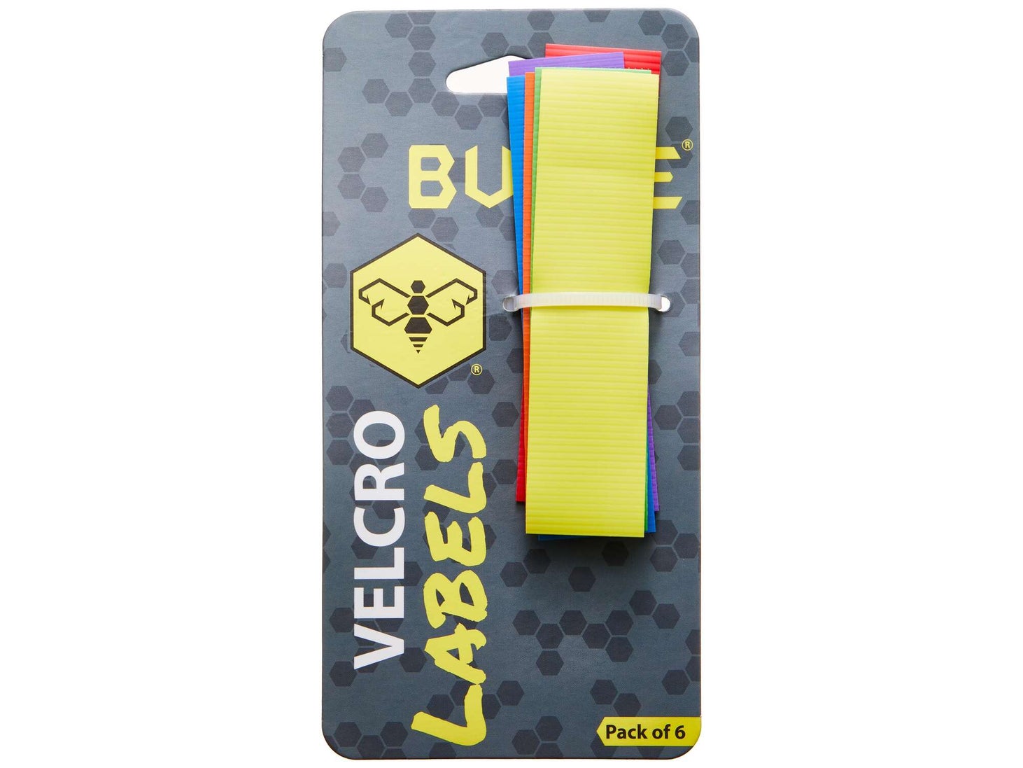 Buzbe Velcro Labels 6pk Multi Color