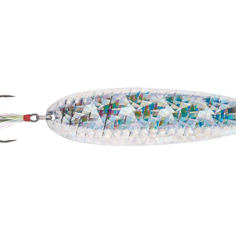 Nichols Lures 6.5" Ben Parker Mini Magnum Flutter Spoon Shattered Glass Silver