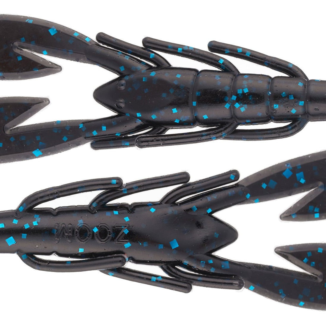 Zoom UltraVibe Speed Craw 3.5" 12pk Black Blue Flake 072**