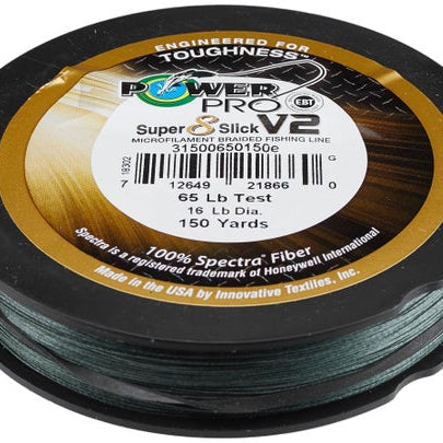 Power Pro Super8Slick V2 Braided Line Moss Green