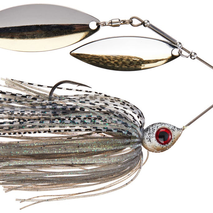 Head Hunter Nasty 50/50 Double Willow Spinnerbait Grey Ghost