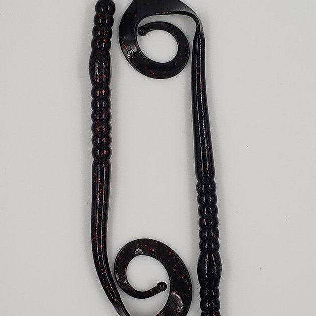 Cross Bait 10.5" Worm Black Neon