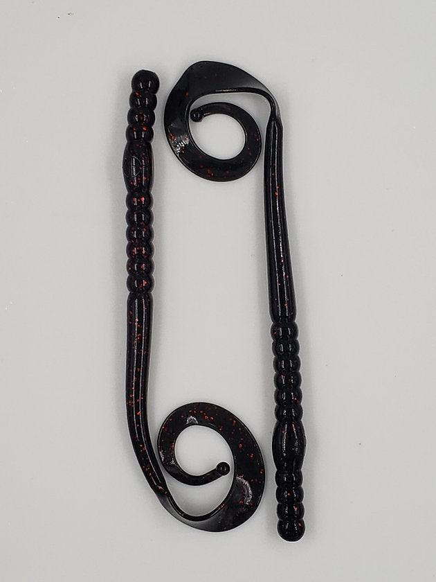 Cross Bait 10.5" Worm Black Neon