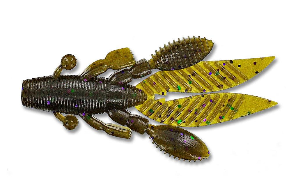 Yamamoto Flappin Hog 3.75" #297 NF/LG Green Pumpkin Green and Purple Flake