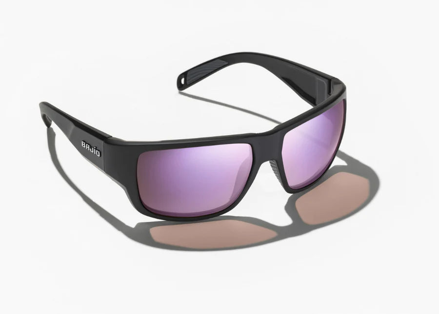 Bajio Piedra Sunglasses Black Matte Rose Mirror Poly