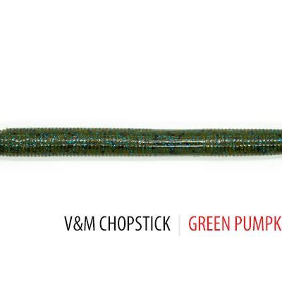 V&M Chopstick Worm 10pk Green Pump Blue **