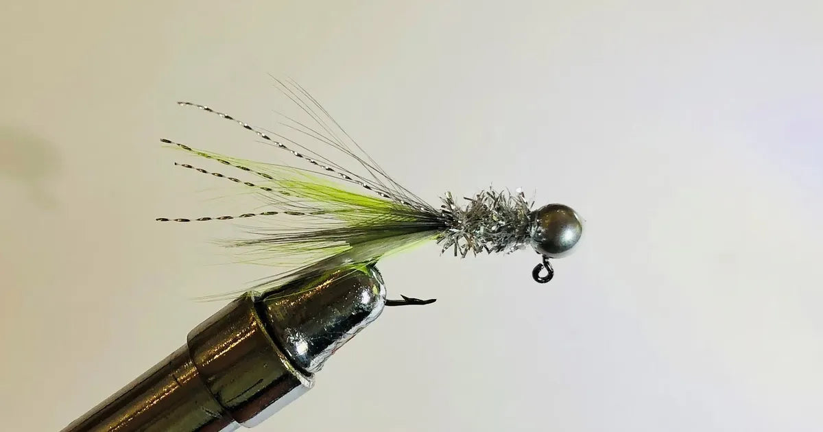 Born To Tie Jigs Chartreuse Ghost Feather 1 32 oz