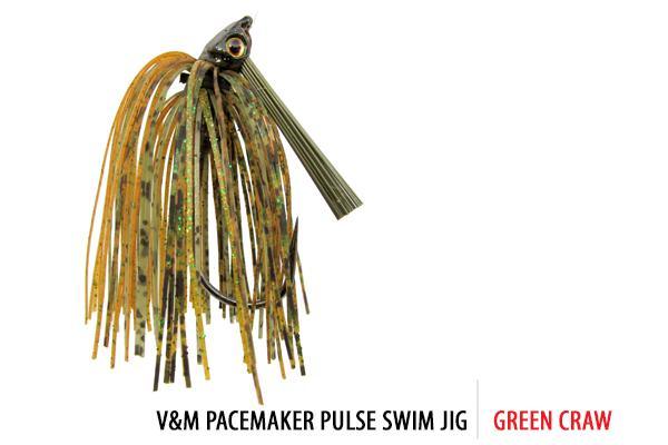 V&M Pacemaker Pulse Swim Jig Green Craw