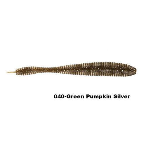 Reins 4″ Bubbling Shaker Green Pumpkin Silver