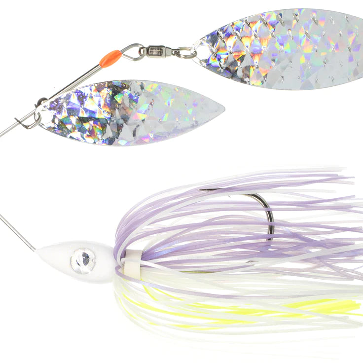 Pulsator Shattered Glass Spinnerbait Clent's Shad Spawn Silver Glass 3 8oz