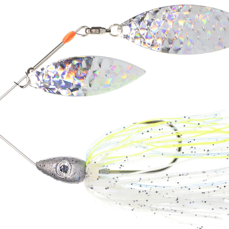 Pulsator Shattered Glass Spinnerbait Citrus Shad Silver Glass 3 8oz