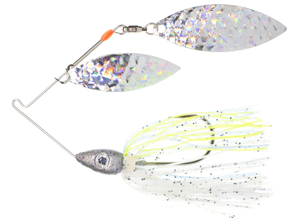 Pulsator Shattered Glass Spinnerbait Citrus Shad Silver Glass 3 8oz