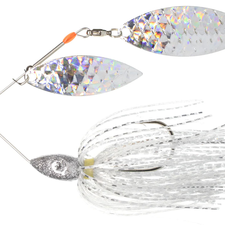 Pulsator Shattered Glass Spinnerbait Silver Flash Silver Glass 3 8oz