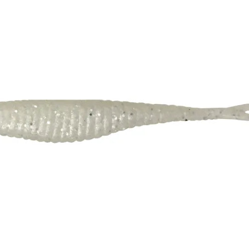 Damiki Armor Shad 5" White Silver Flake