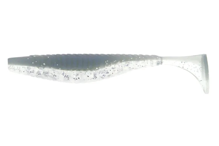 Damiki Armor Shad Paddle Tail Swimbait 4" PB Silver 2