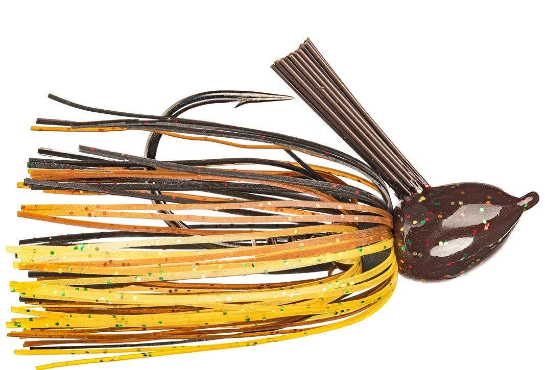 Strike King Hack Attack Fluoro Flippin Jig Black Brown Amber (D)