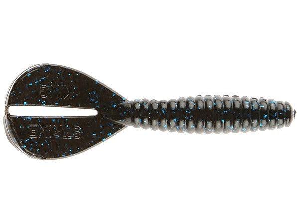 Strike King Rage Twin Tail Menace Grub Black Blue Flake