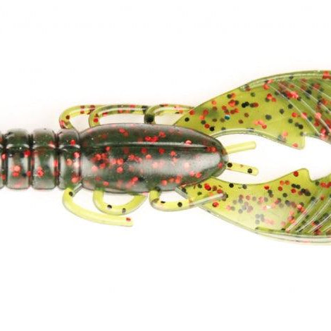 X Zone Lures Pro Series 4" Muscle Back Craw Watermelon Red Flk