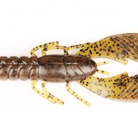 X Zone Lures Pro Series 4" Muscle Back Craw Green Pumpkin Black Flake