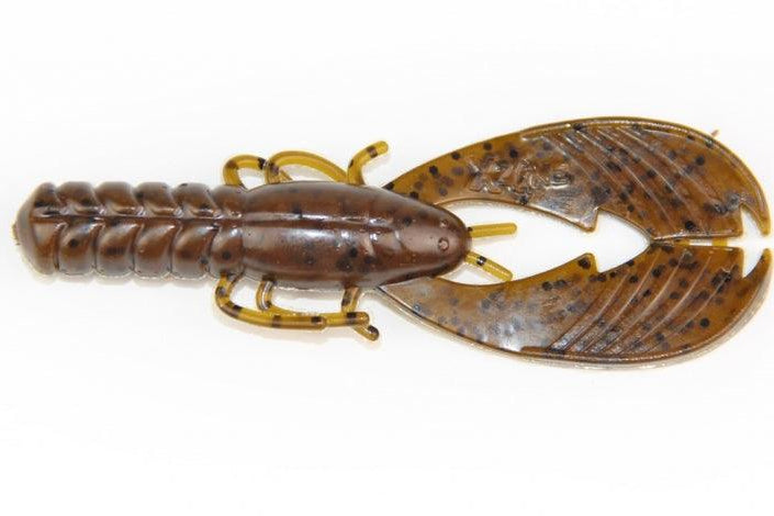 X Zone Lures Pro Series 3.25" Muscle Back Finesse Craw Green Pumpkin Black Flake