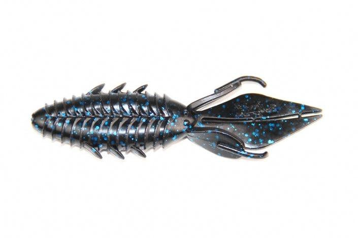 X Zone Lures Pro Series 4" Adrenaline Bug Black Blue Flake