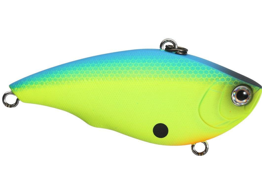 Yo-Zuri Rattl'n Vibe Lipless Crankbait Matte Black Chartreuse 2.25" (3 8oz)