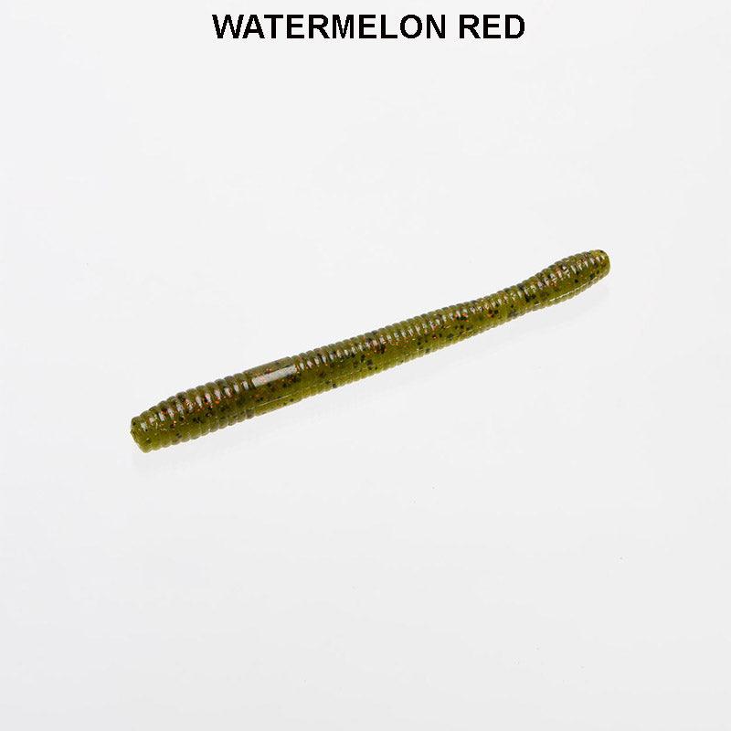 Zoom Mag Finesse Worm 10pk Watermelon Red 054**