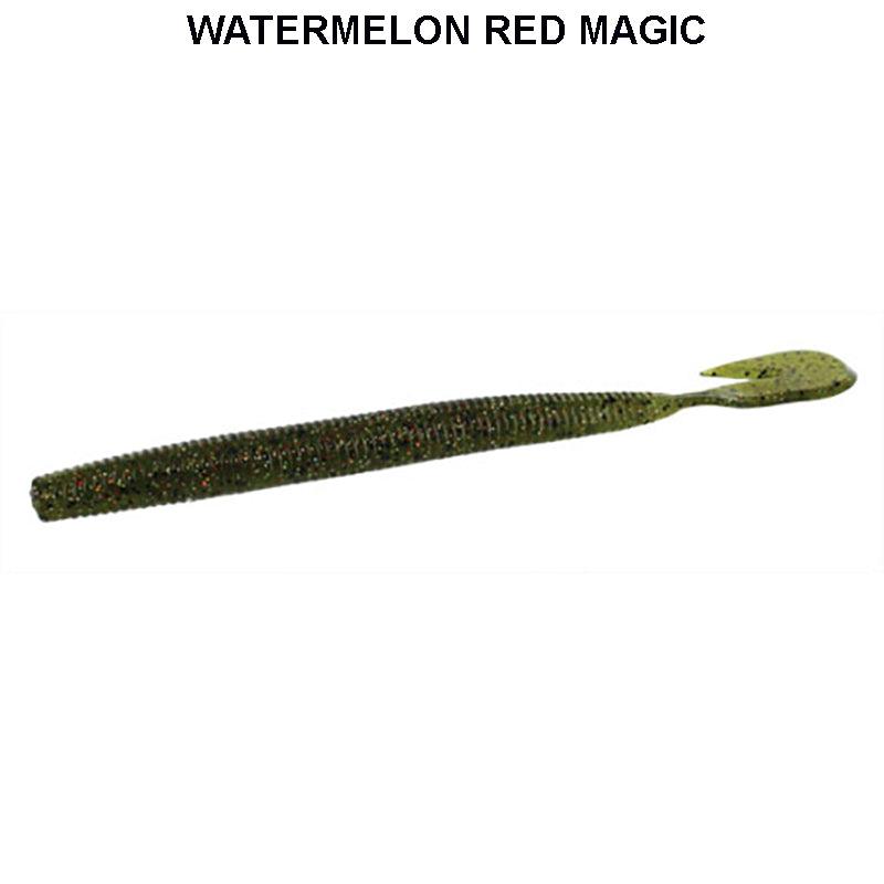 Zoom Magnum Ultravibe Speed Worm 7" 8pk Watermelon Red Magic 304**