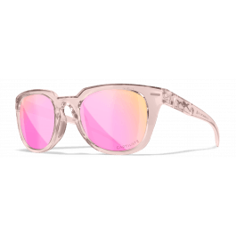Wiley X Sunglasses WX Ultra Gloss Crystal Blush Captivate Pol Rose Gold Mirror