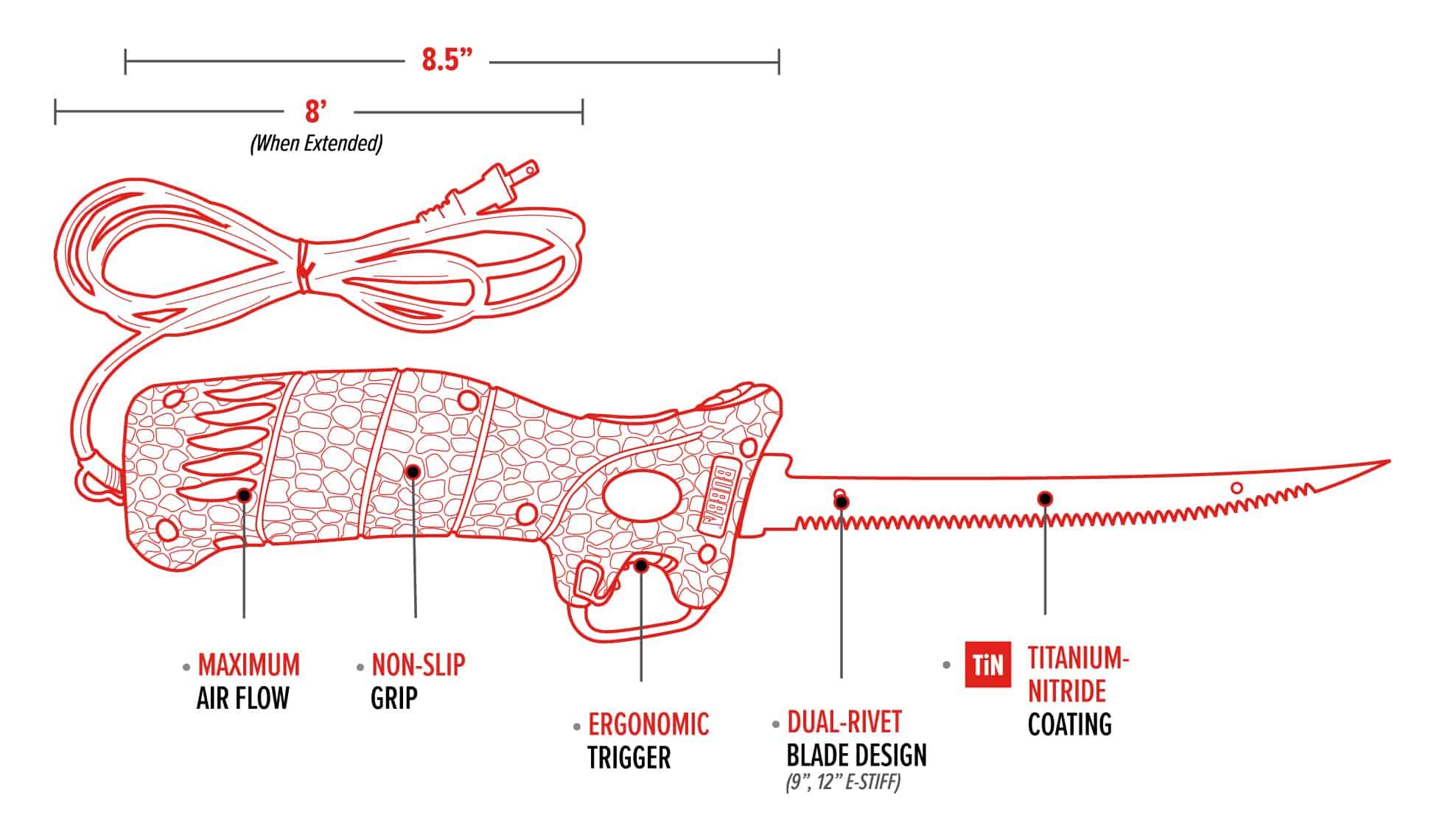 Bubba 110V Electric Corded Fillet Knife