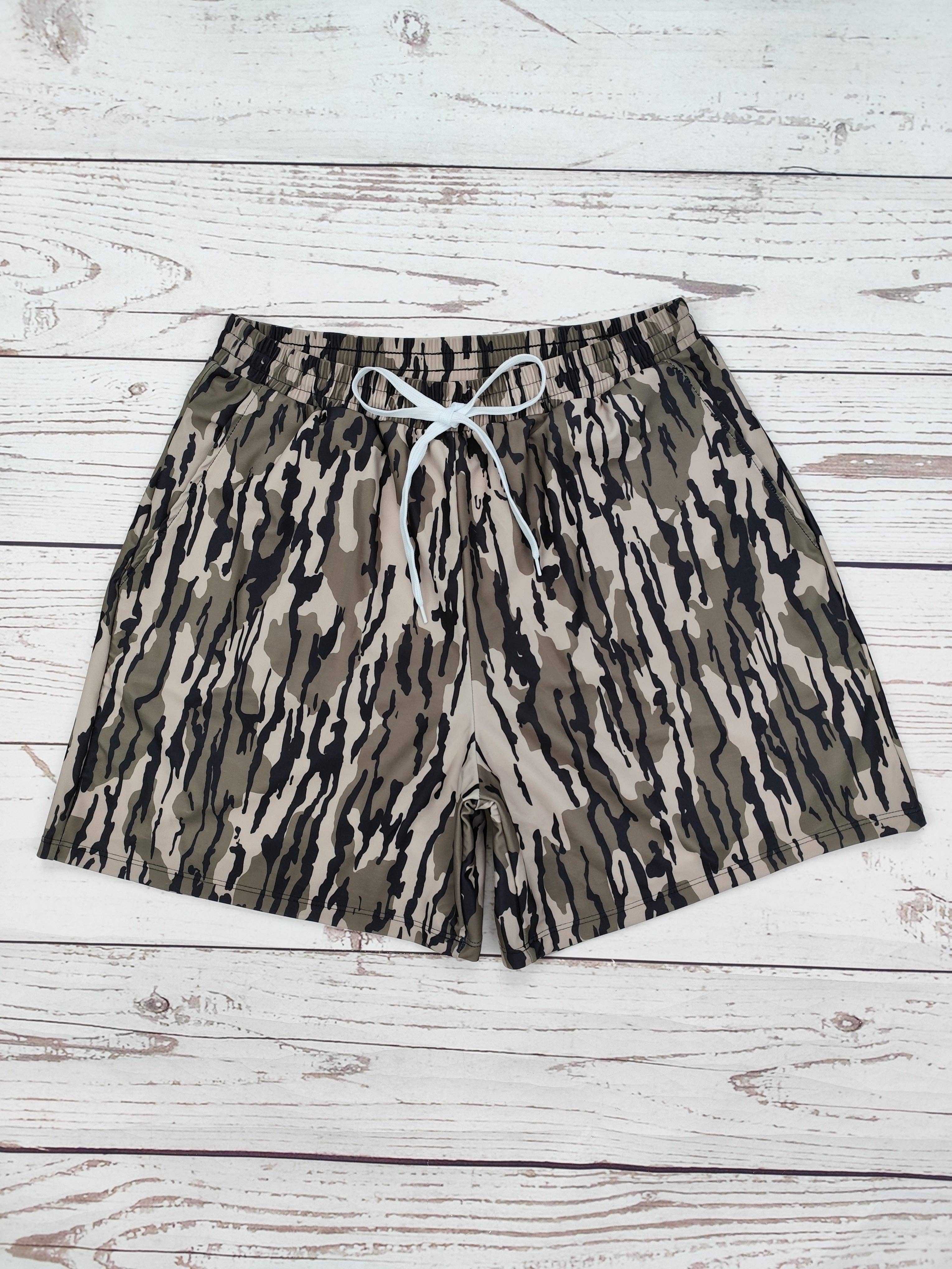 Men Camouflage Printed Swim Shorts